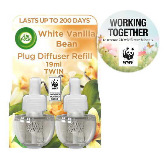 Airwick Air Freshener Plug In Refill White Vanilla 2 X 17 Ml