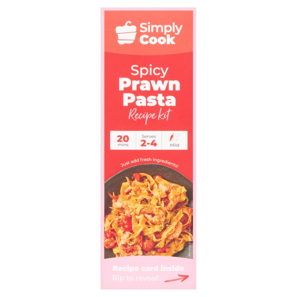 Simply Cook Spicy Prawns Pasta Recipe Kit 43G