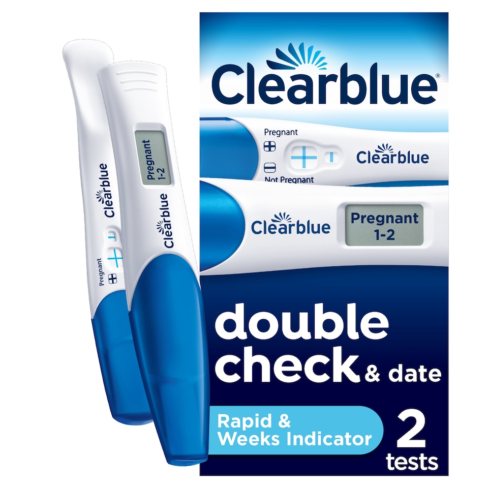 image 1 of Clearblue Double Check & Date Pregnancy Test Combo Pack with 2 Tests Kit
