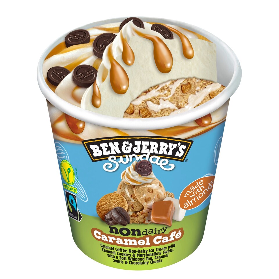 image 1 of Ben & Jerry's Sundae Coffee Caramel Non Dairy Ice Cream Tub 427Ml