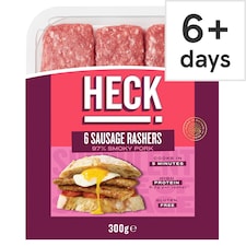 Heck 6 Smoky Pork Sausage Rashers 300g
