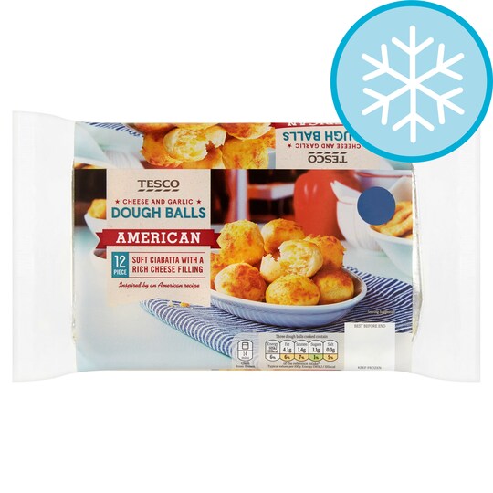 Tesco Cheese And Garlic Dough Balls 165G Tesco Groceries
