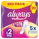 image 1 of Always Platinum Long Size 2 Sanitary Towels with Wings 20 Pack