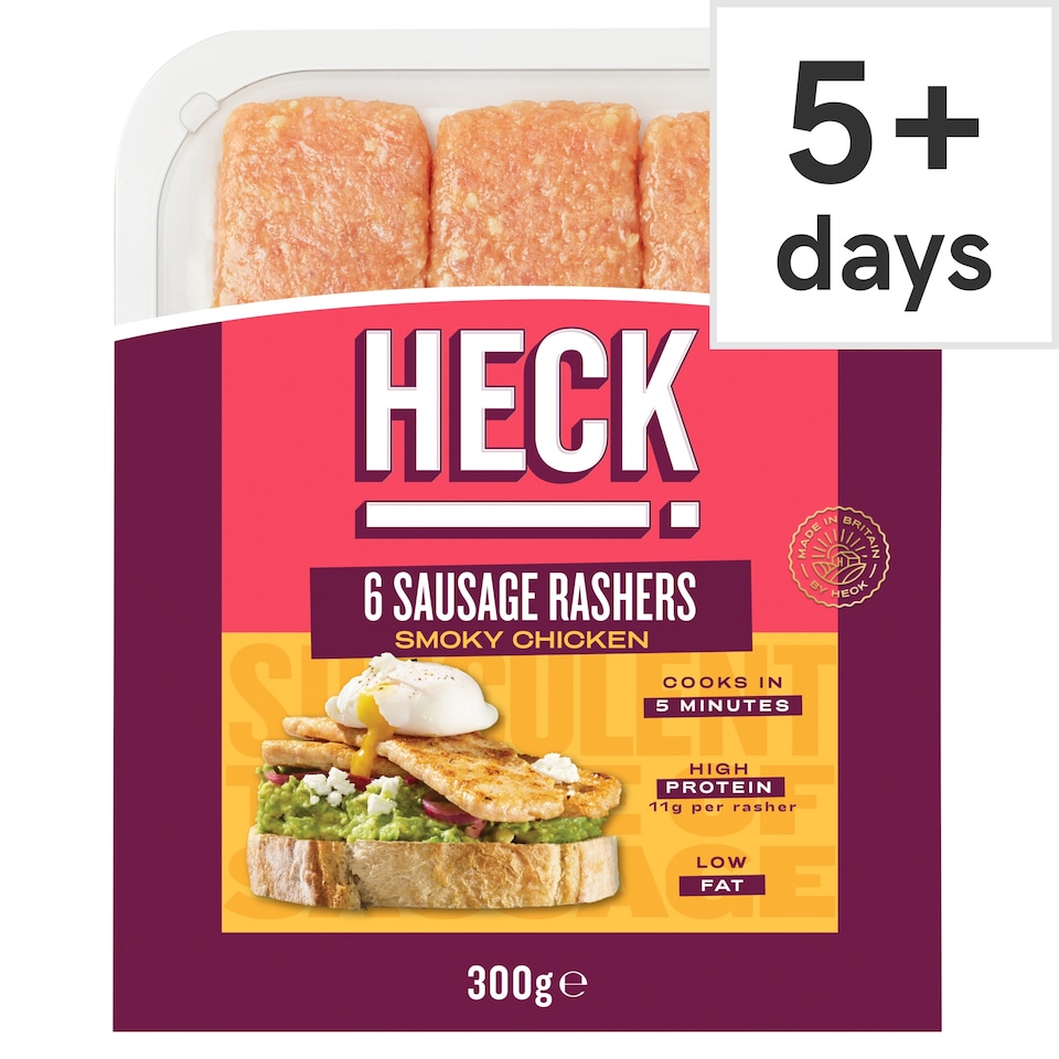 image 1 of Heck 6 Smoky Chicken Sausage Rashers 300g