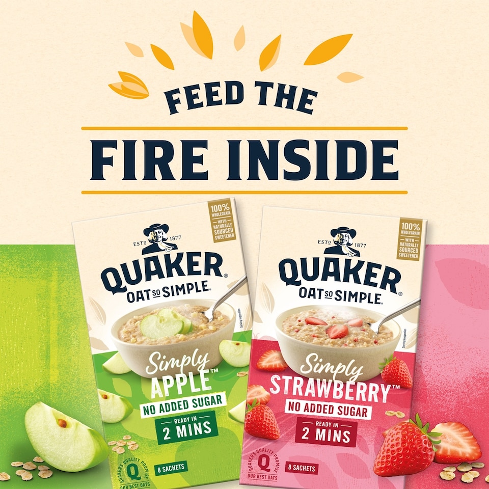 image 1 of Quaker Oat So Simple Simply Apple Porridge Sachets 8x33.9g