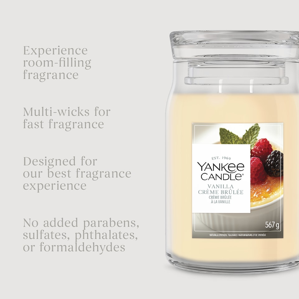 image 1 of Yankee Candle Signature Vanilla Crème Brulee Large Jar 567G