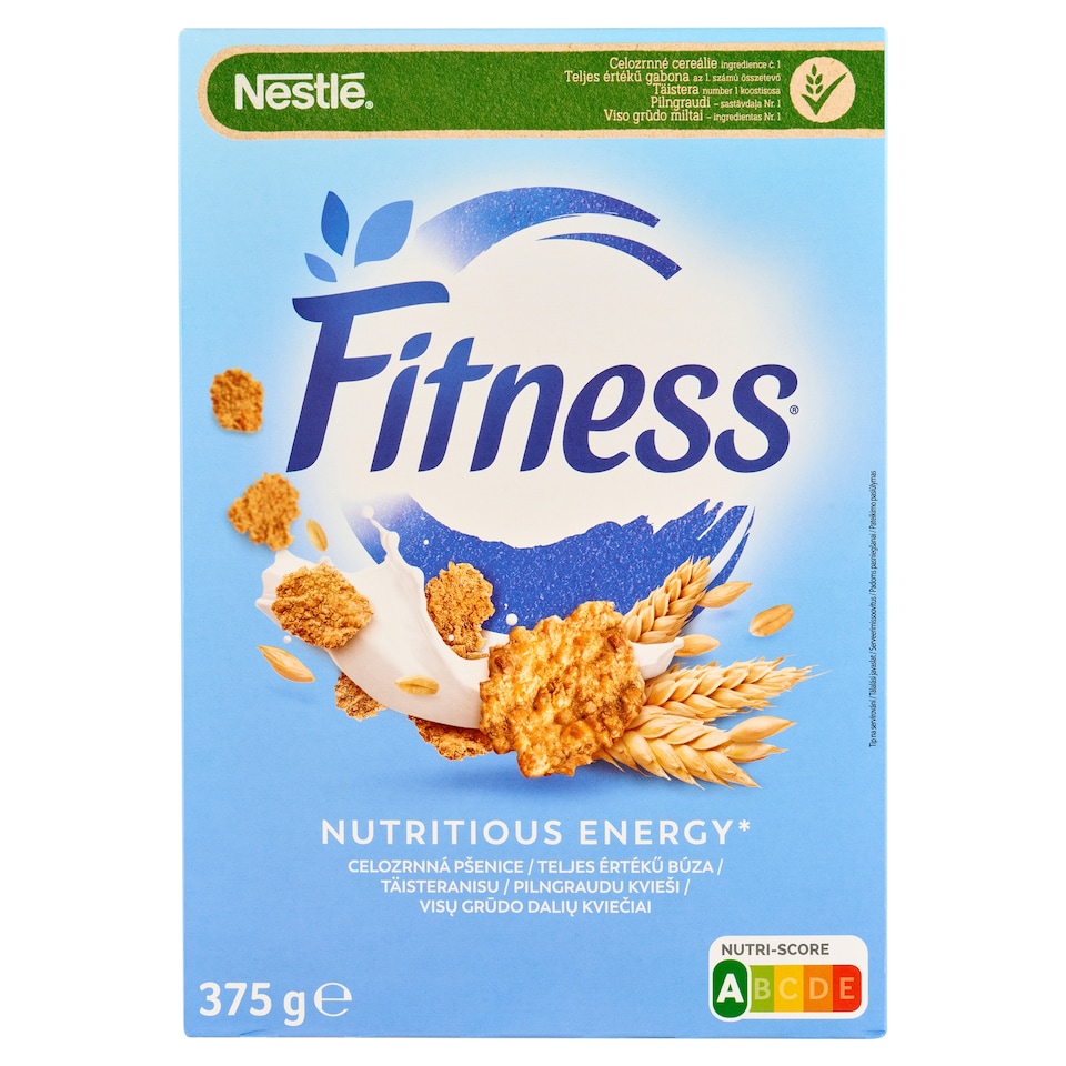 Fitness gabonapehely teljes értékű búzával, vitaminokkal és ásványi anyagokkal 375 g  1. kép