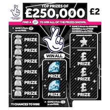 £250,000 WIN ALL SCRATCHCARD