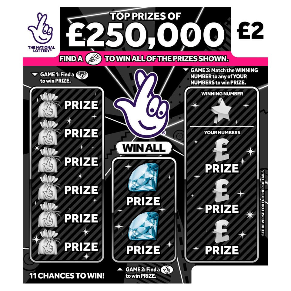 £250,000 WIN ALL SCRATCHCARD