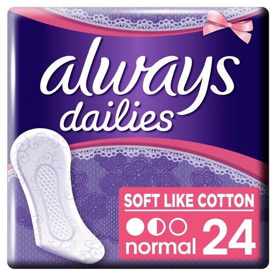 Always Dailies Normal Flexible Panty Liners 24 Pack Tesco Groceries