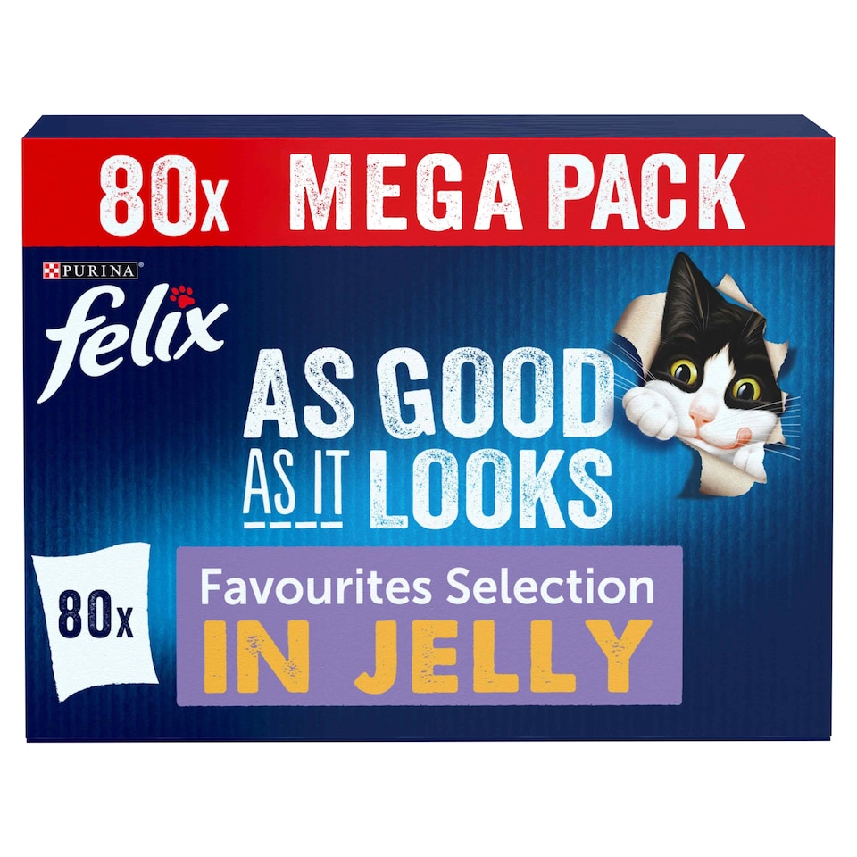 image 1 of Purina Felix Meat & Fish Cat Food 80X100g