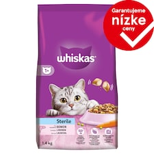 Whiskas Sterile 1+ s božským lososom 1,4 kg