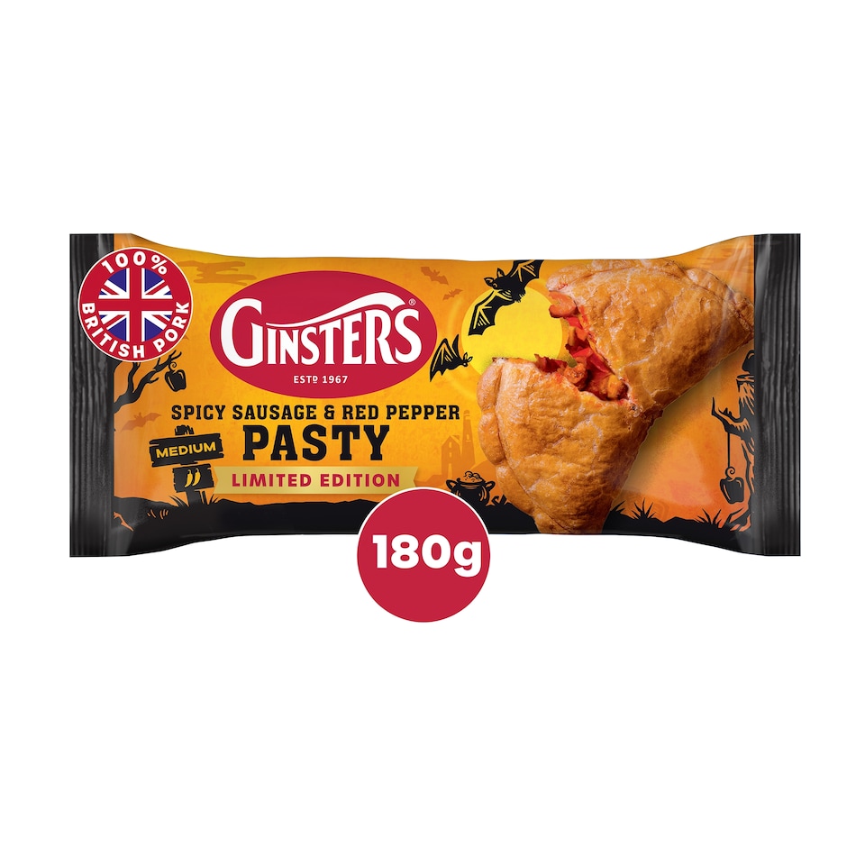 image 1 of Ginsters Spicy Sausage & Red Pepper Pasty 180G
