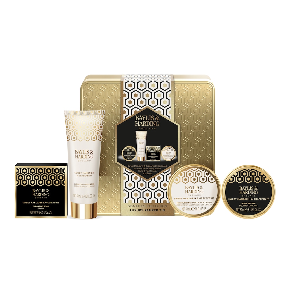 image 1 of Baylis & Harding Sweet Mandarin & Grapefruit Luxury Pamper Tin Gift Set