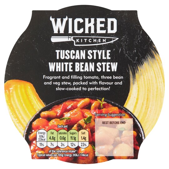 Wicked Kitchen Tuscan Style White Bean Stew 300G Tesco Groceries