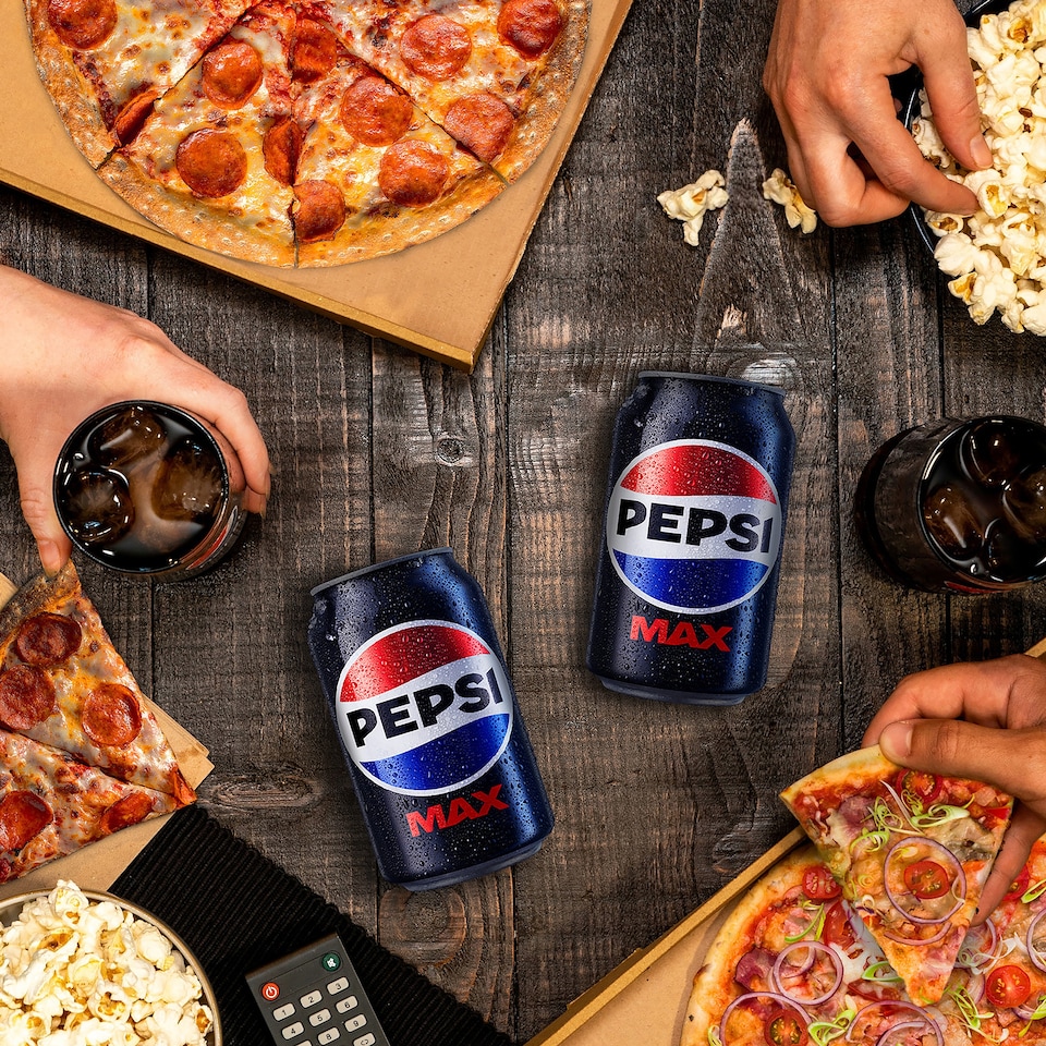 image 1 of Pepsi Max No Sugar Cola Cans 24x330ml