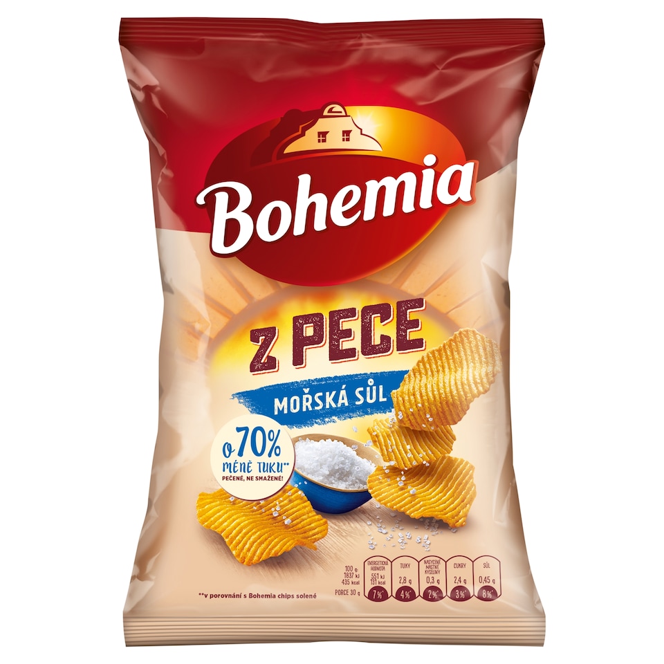 Bohemia Z pece bramborový snack s mořskou solí 100g