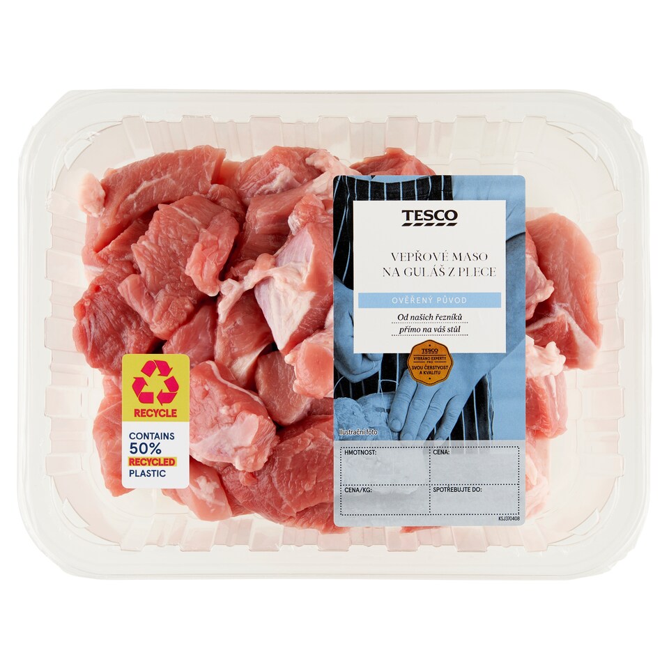 Tesco Vepřové maso na guláš z plece 0,500kg