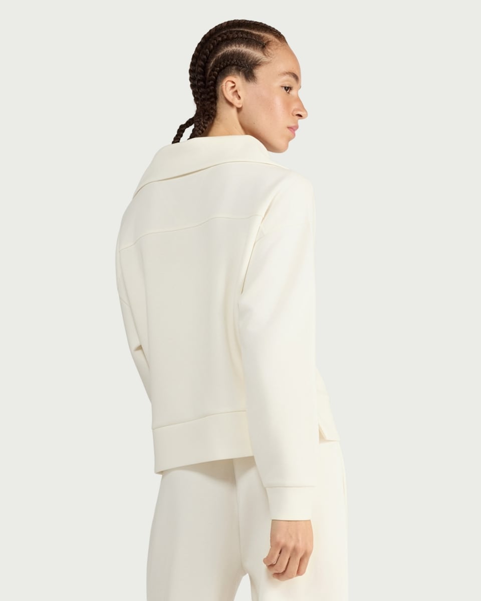 image 1 of F&F Active AFTERCLASS Half Zip Co-ord Sweatshirt in Cream