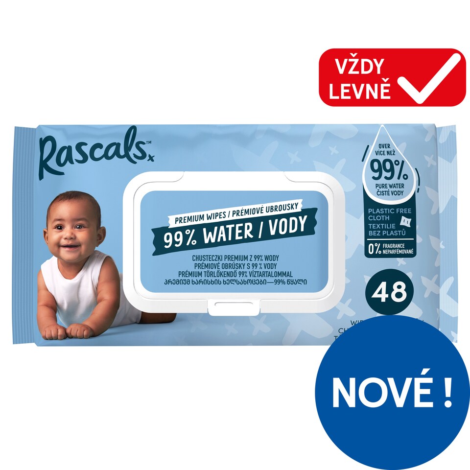 Rascals Prémiové ubrousky 48 ks