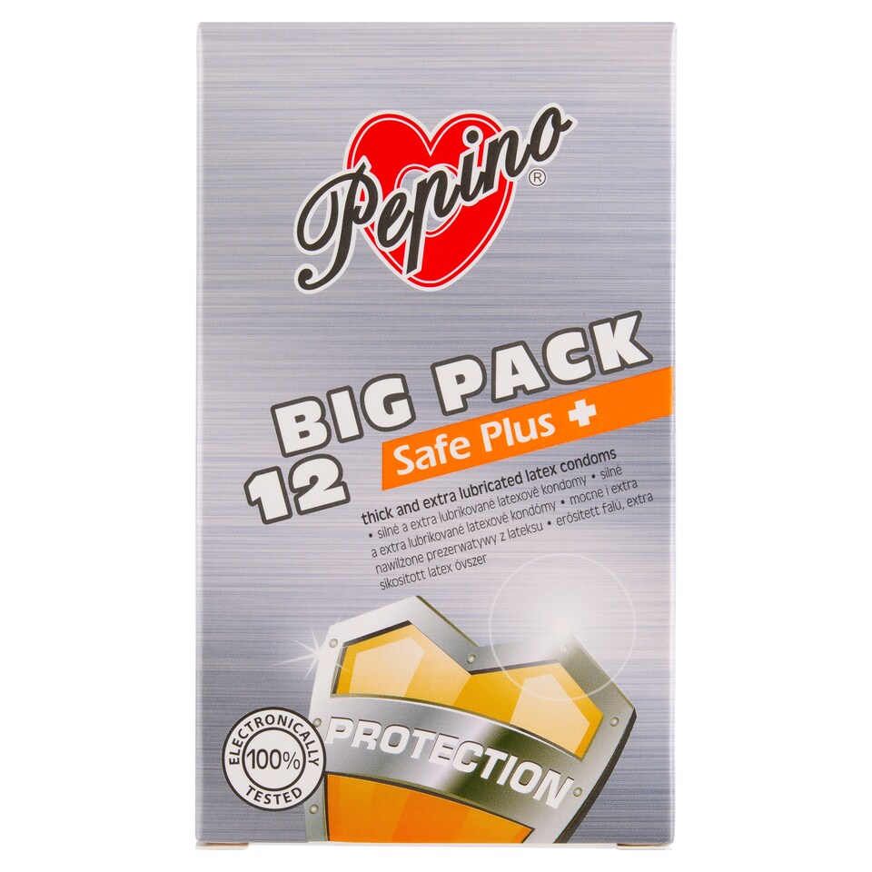 Pepino Safe Plus silné a extra lubrikované latexové kondomy 12 ks
