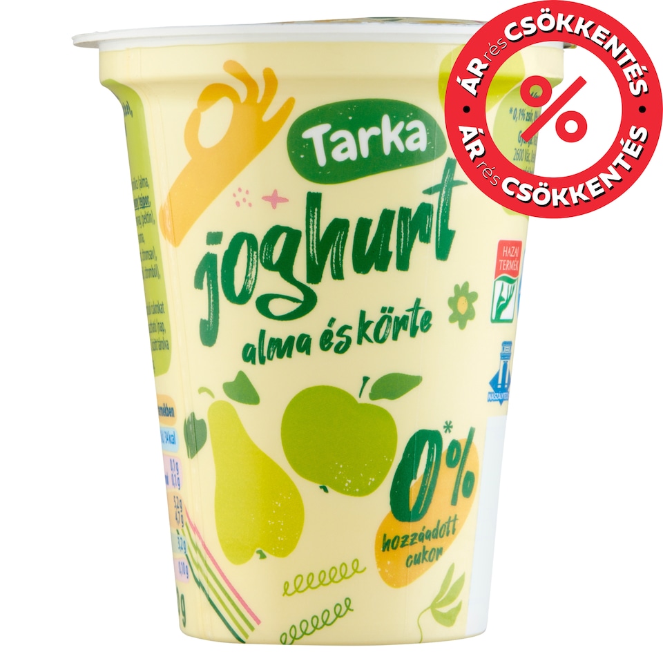 Tarka alma és körte élőflórás sovány joghurt édesítőszerekkel 150 g  1. kép