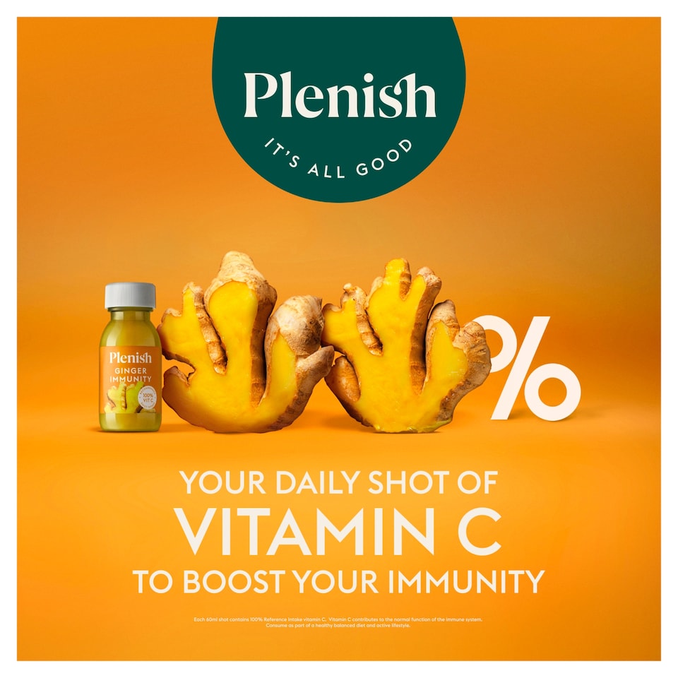 image 1 of Plenish Ginger Immunity 5 x Daily Shots 300ml