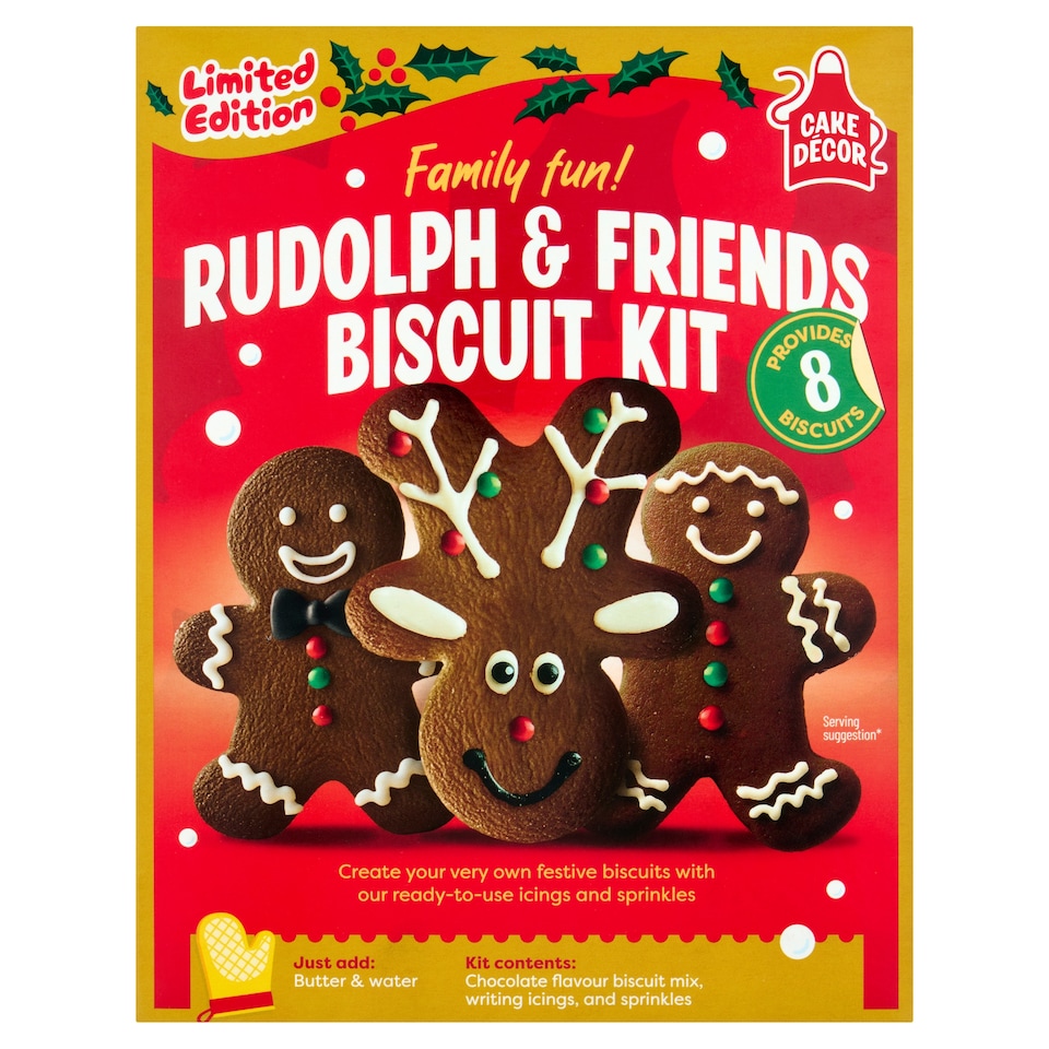 Cake Decor Biscuit Kit Rudolph & Friends 208G