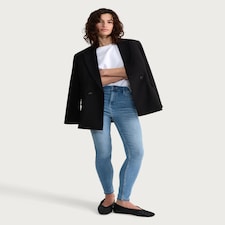 F&F Contour High Rise Skinny Fit Jeans in Blue