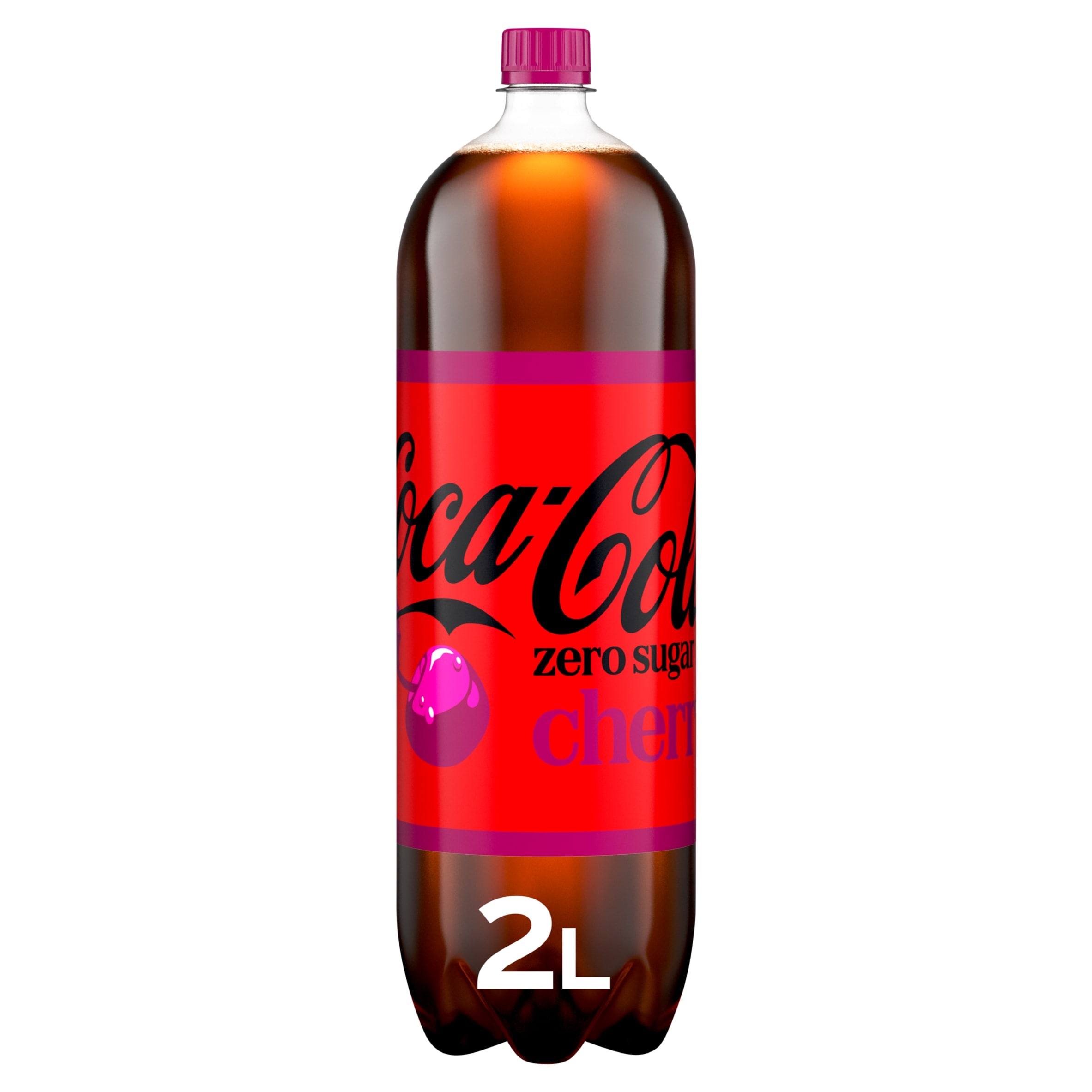 Coca-Cola Zero Sugar Cherry Soft Drink Bottle 2L