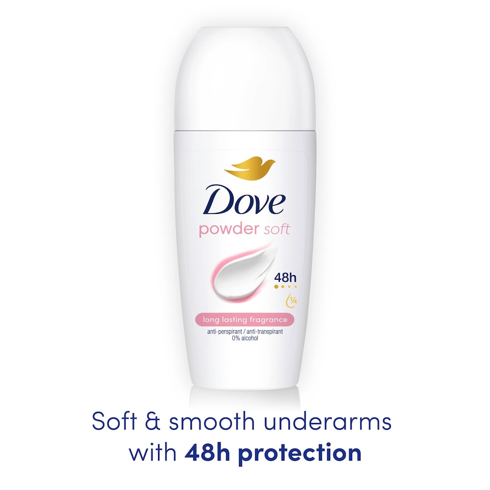 image 1 of Dove 48h Powder Antiperspirant Deodorant Roll On 50ml