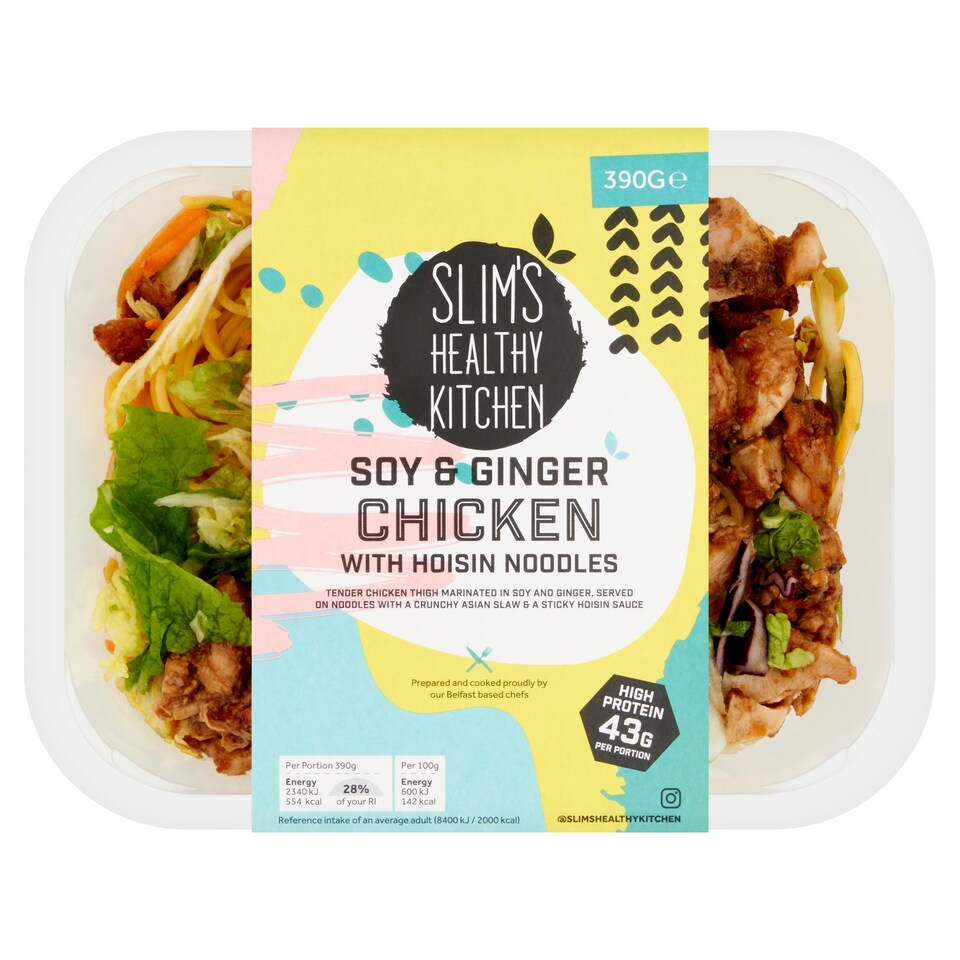 Slim's Healthy Kitchen Soy & Ginger Chicken with Hoisin Noodles 390G