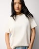 image 3 of F&F Pure Cotton Crew Neck T-Shirt in Cream