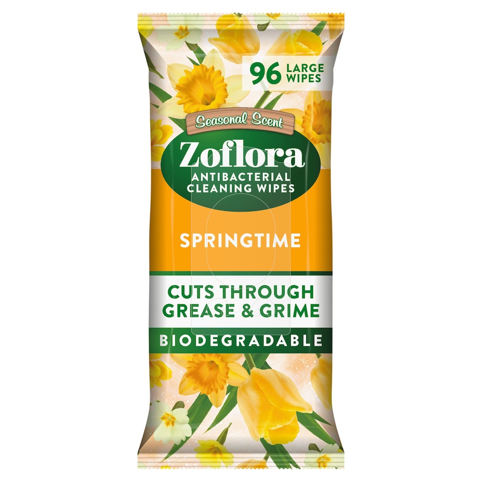 Zoflora Springtime Antibacterial Multi Surface Cleaning Wipes 96