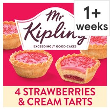 Mr Kipling Strawberries & Cream Cake Tarts 4 pack