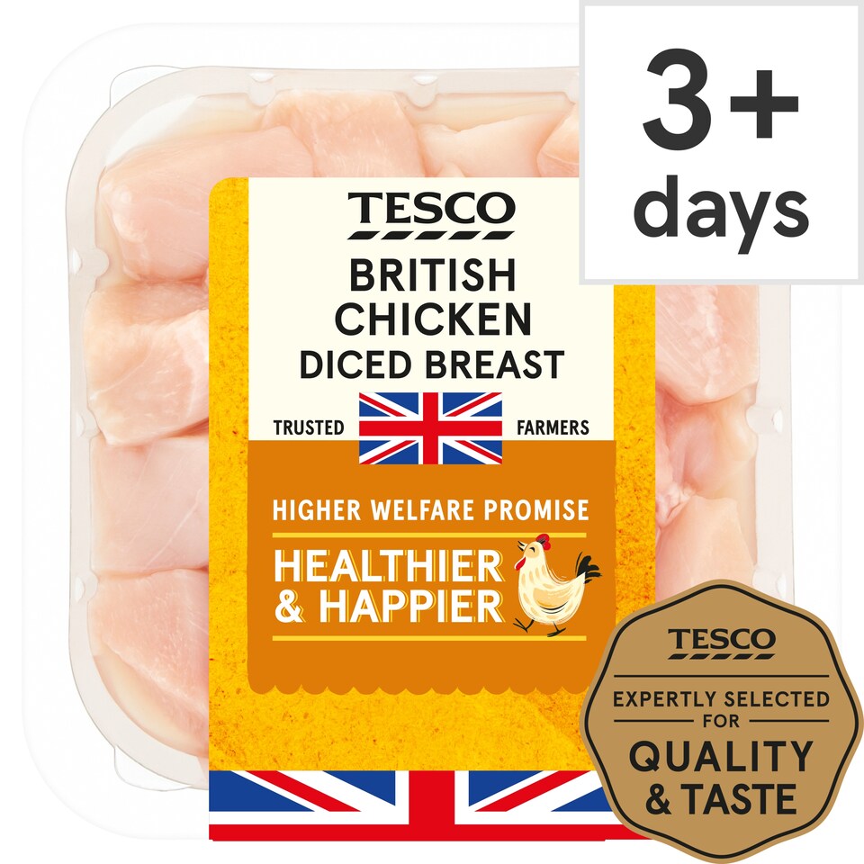 Tesco British Diced Chicken Breast 400G