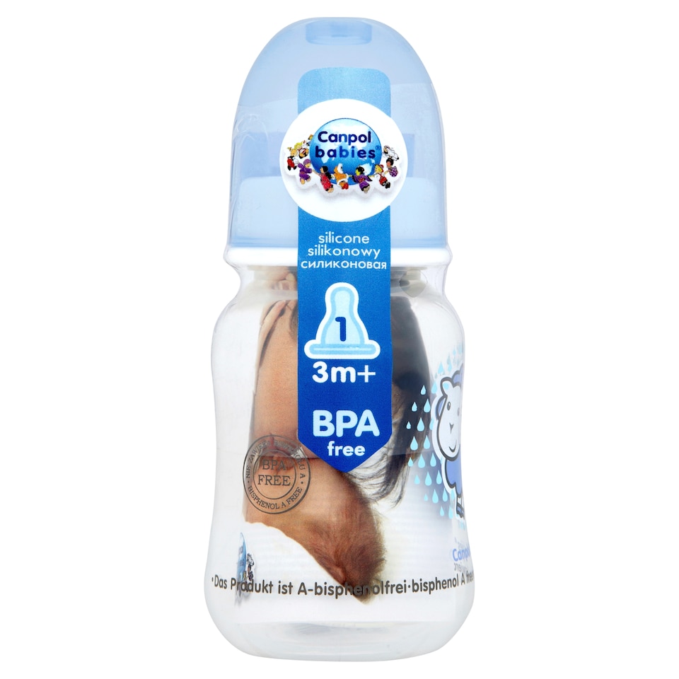 Canpol babies Láhev s potiskem 3m+ 120ml