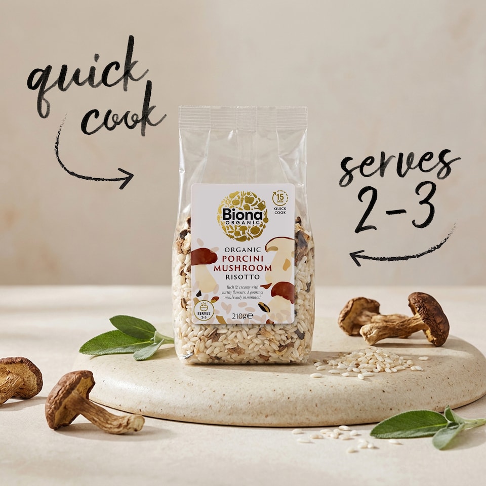 image 1 of Biona Organic Porcini Mushroom Risotto 210g