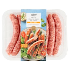 Tesco spanyol stílusú nyers sertés kolbász 300 g