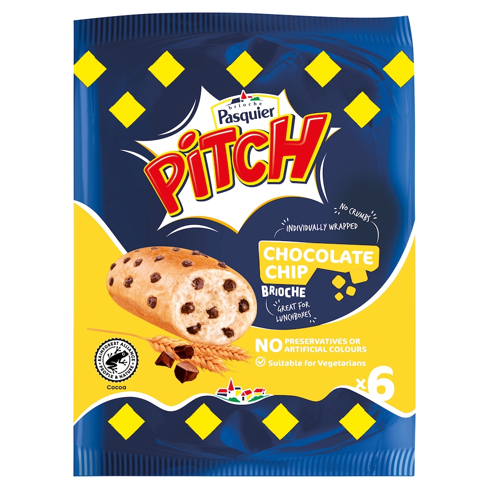 Brioche Pasquier Pitch Chocolate Chip Brioche 6 Pack