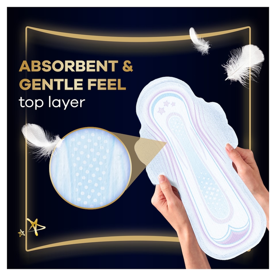 image 1 of Always Ultra Secure Night Sanitary Towels with Wings Size 4 16 Pack