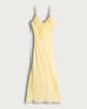 image 5 of F&F V Neck Ruffle Front Strappy Midi Dress in Yellow