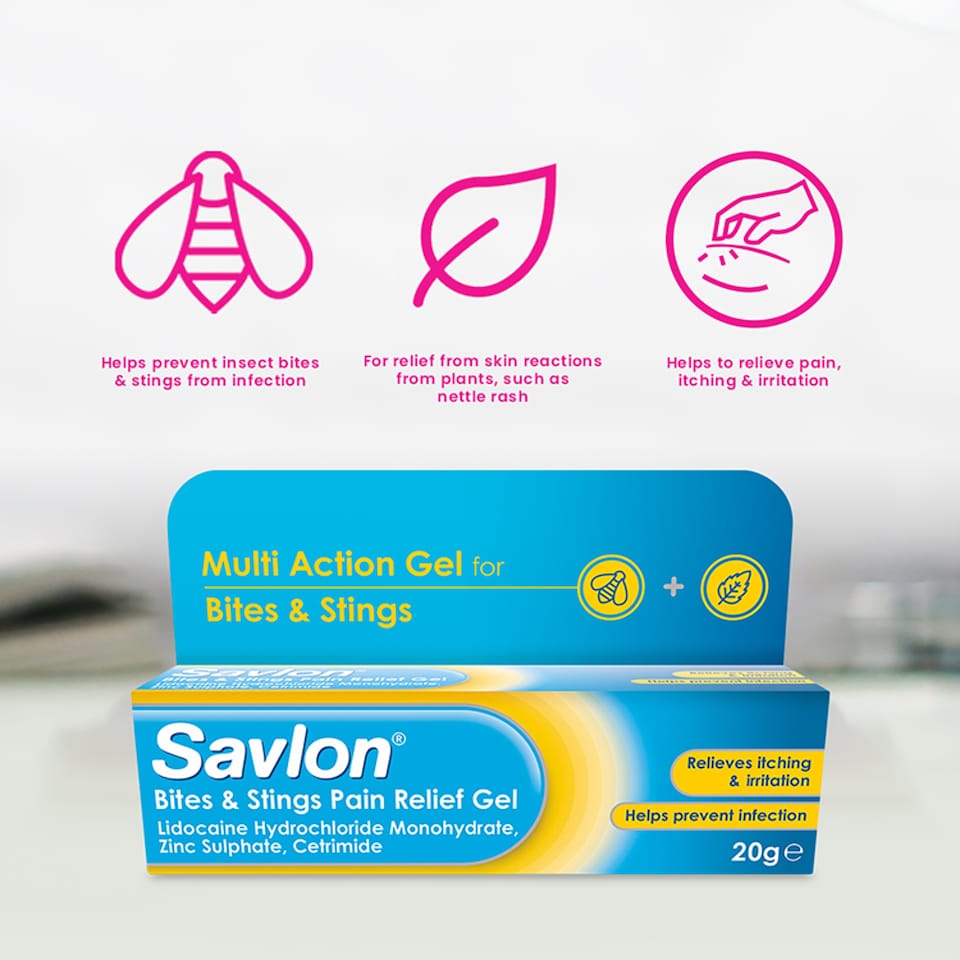 image 1 of Savlon Bites & Stings Pain Relief Gel 20g