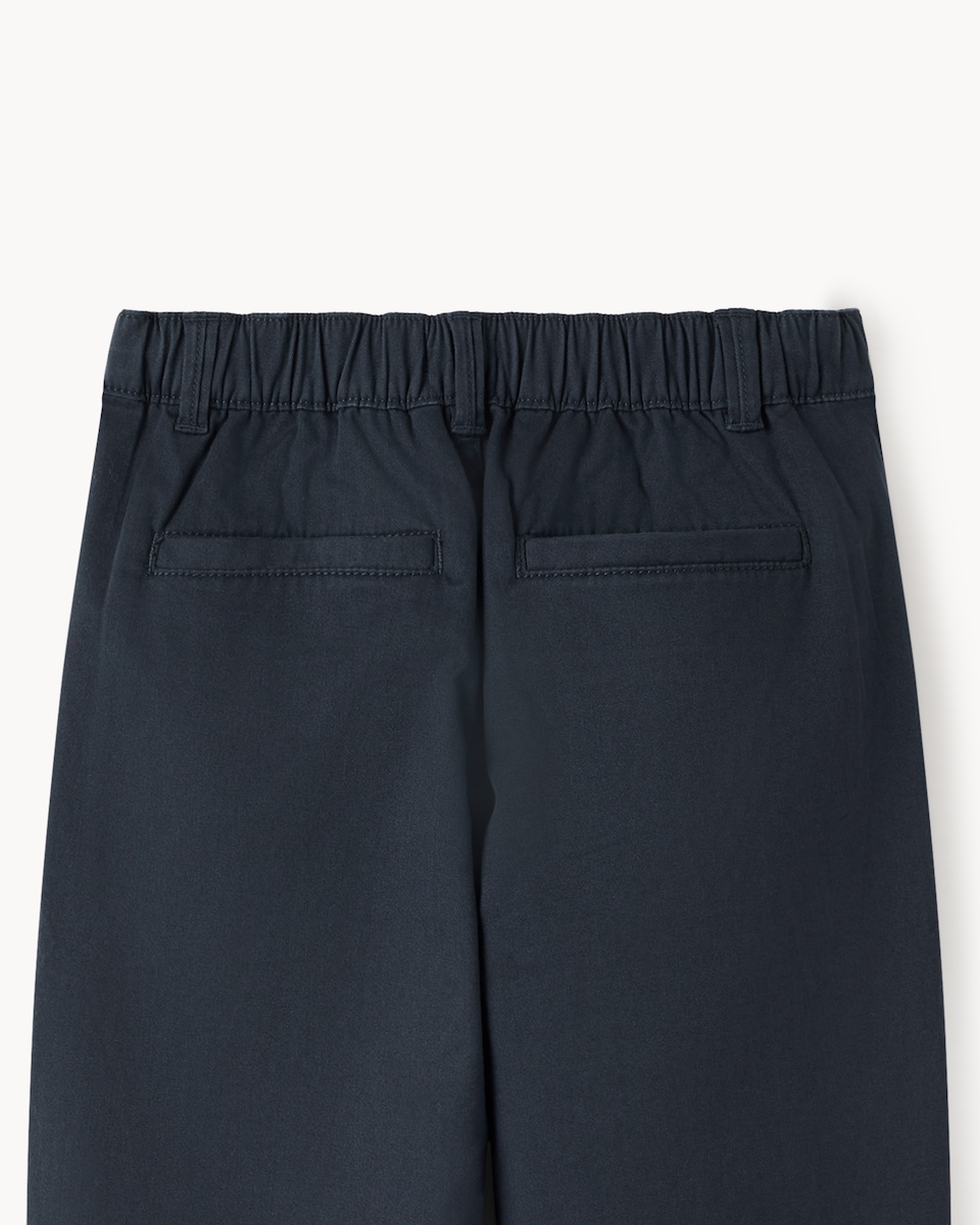 image 1 of F&F Boys Cotton Rich Balloon Leg Trousers in Navy