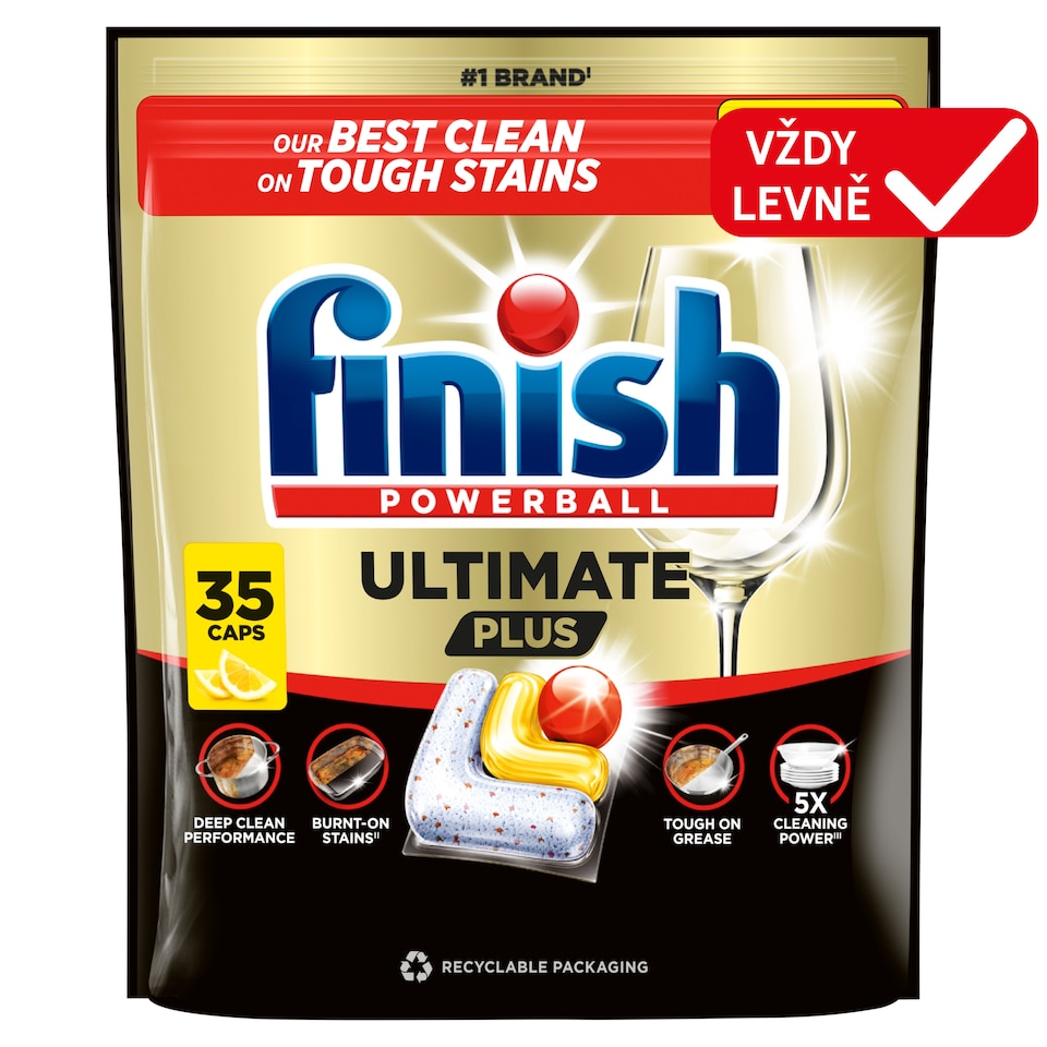 Finish Powerball Ultimate Plus Lemon Dishwasher Capsules 35 pcs 427g
