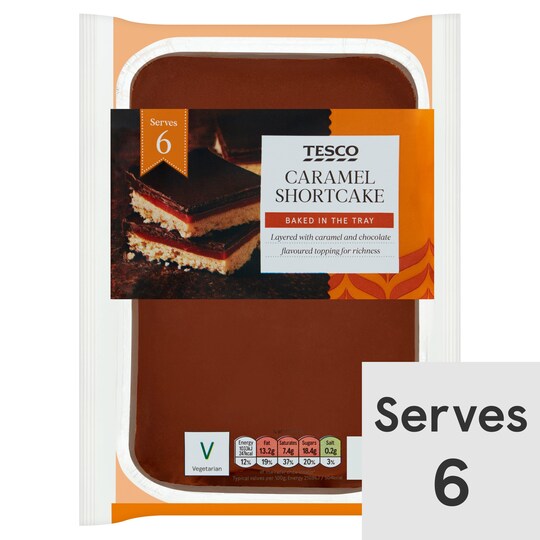 Tesco Caramel Shortcake 294G Tesco Groceries