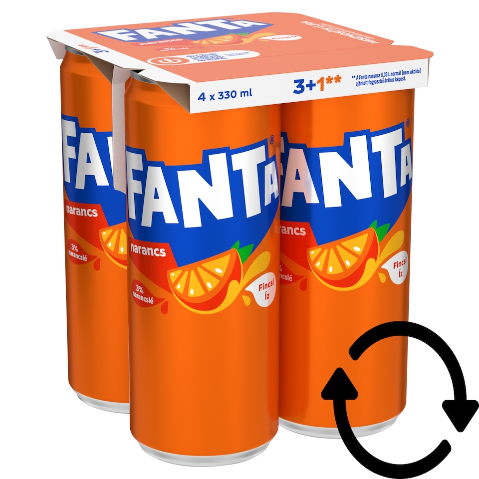 Fanta szénsavas narancsízű üdítőital 4 x 330 ml