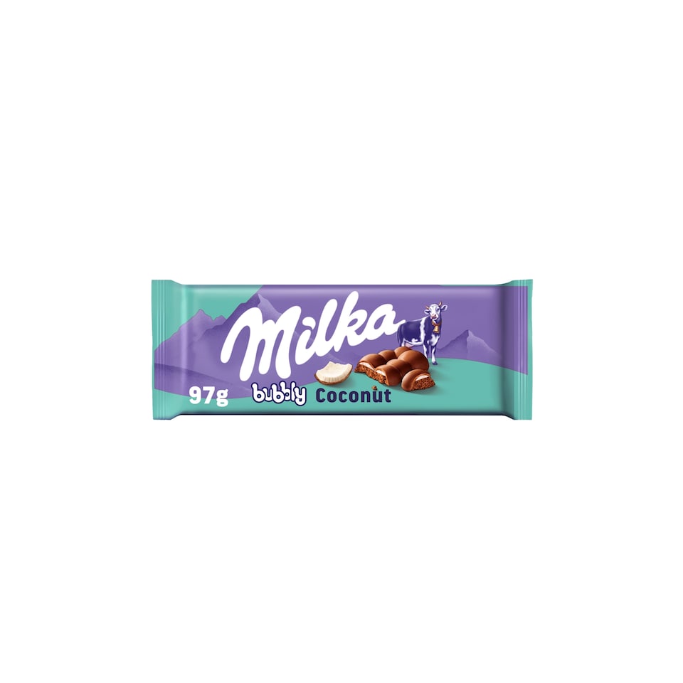 MILKA bubbly kókuszos táblás csokoládé 97 g