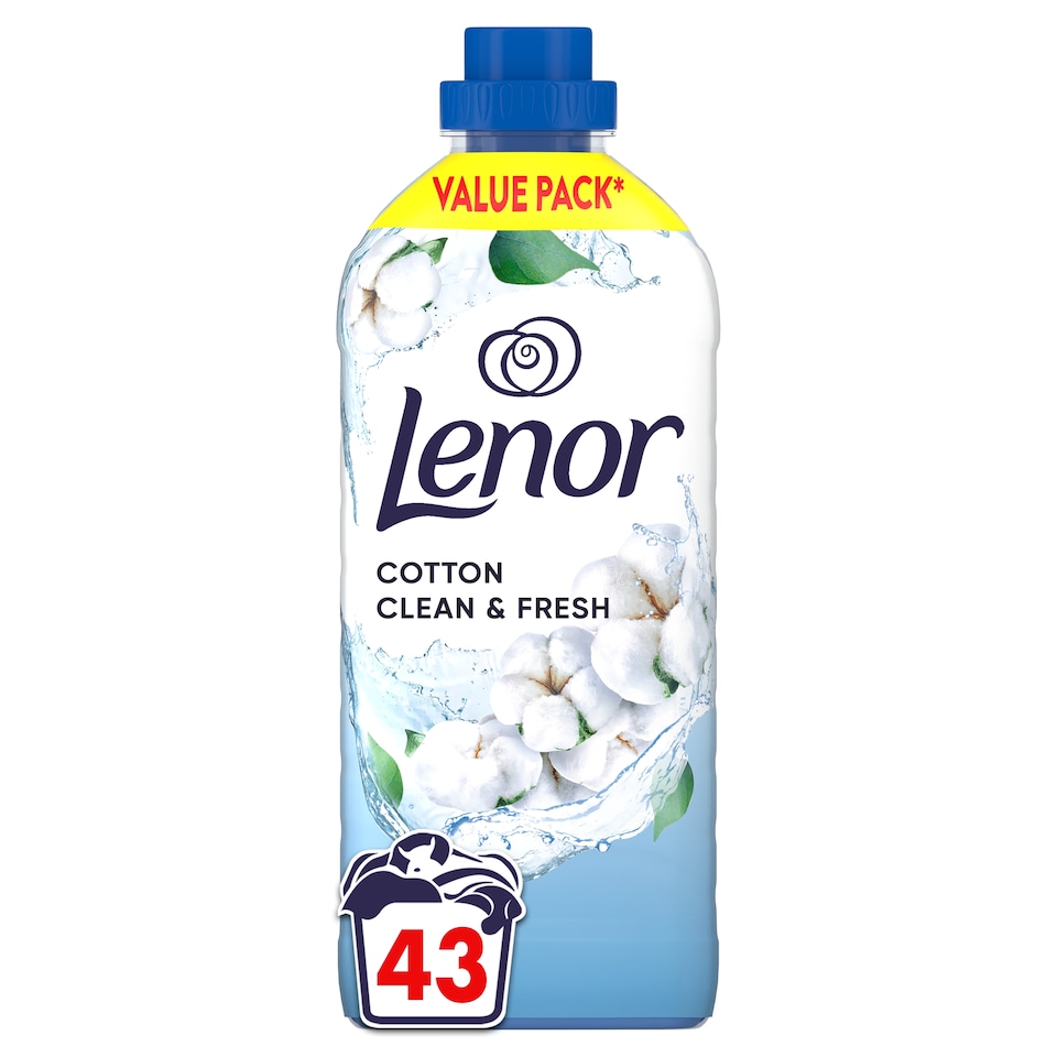 image 1 of Lenor Fabric Conditioner Cotton Clean & Fresh 43 Washes 1.419L