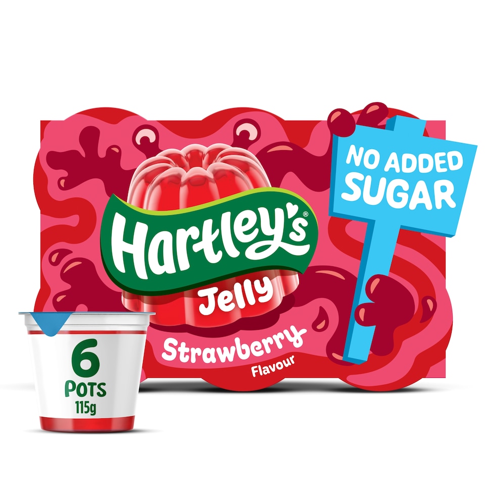HARTLEYS MULTI NAS STRAWBERRY JELLY 6 X 115G